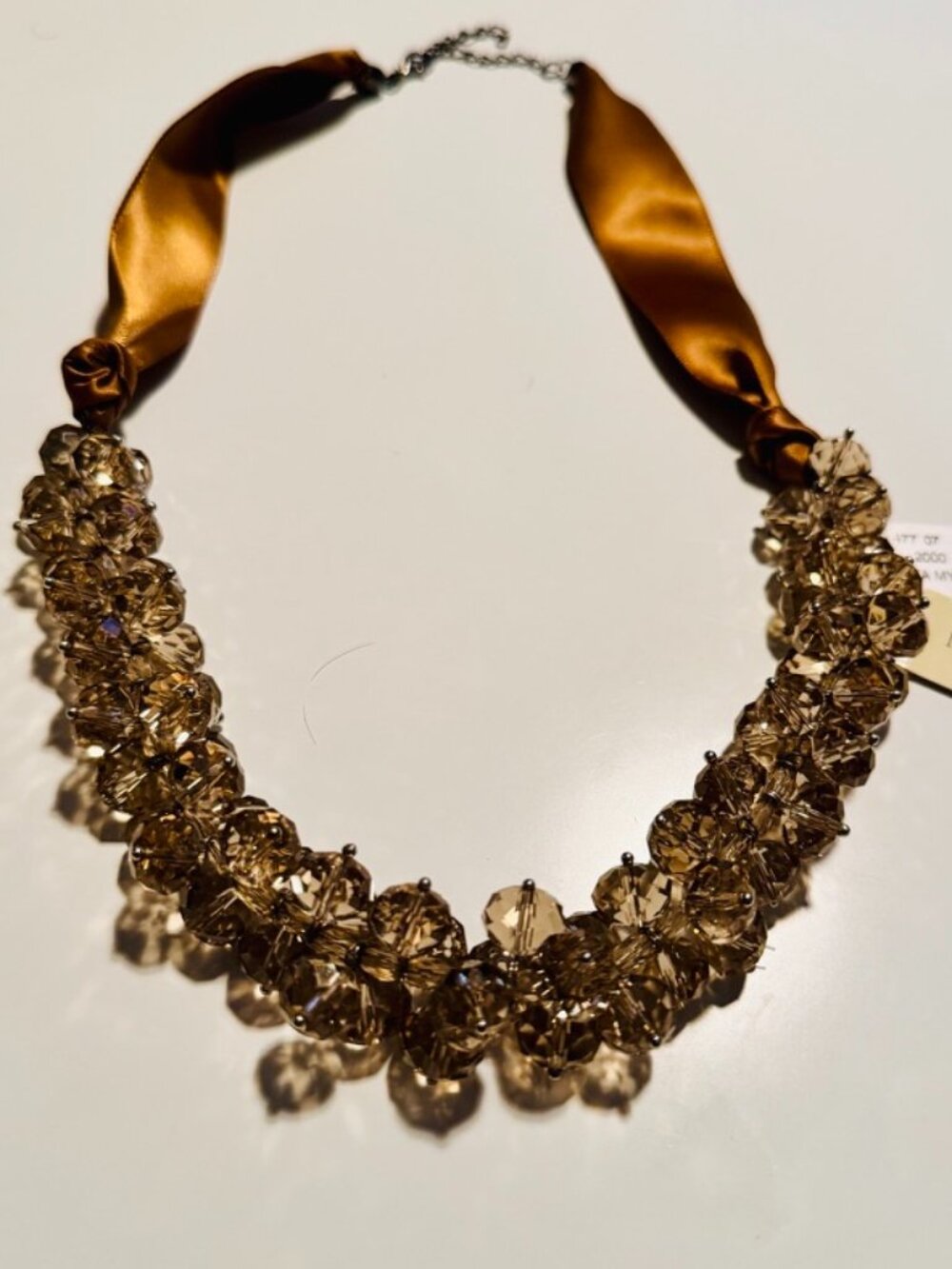 AKA MYSTIQUE Citrine Tone Statement Necklace - NWT - Picture 3 of 5
